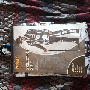 Spirit Halloween skeleton suit costume, adult extra large brand new